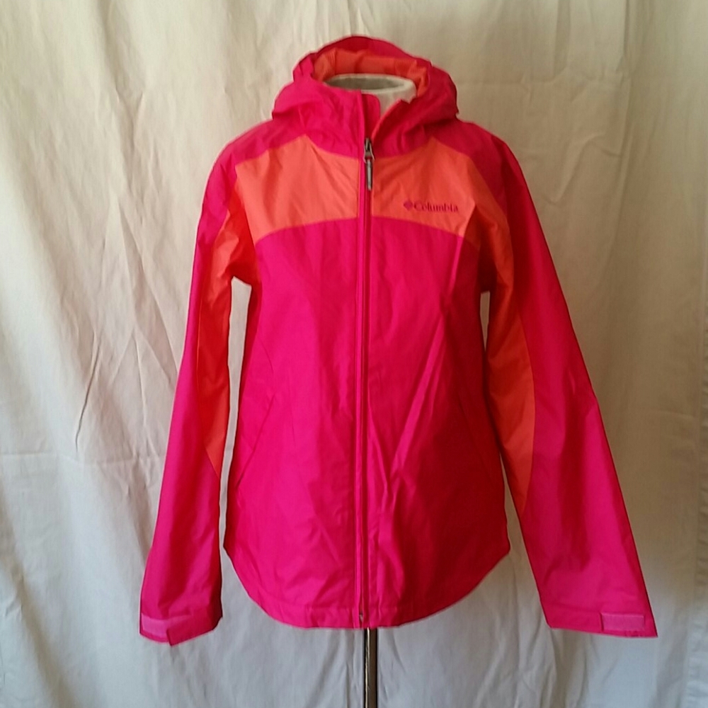Columbia fuschia and orange windbreaker girls L